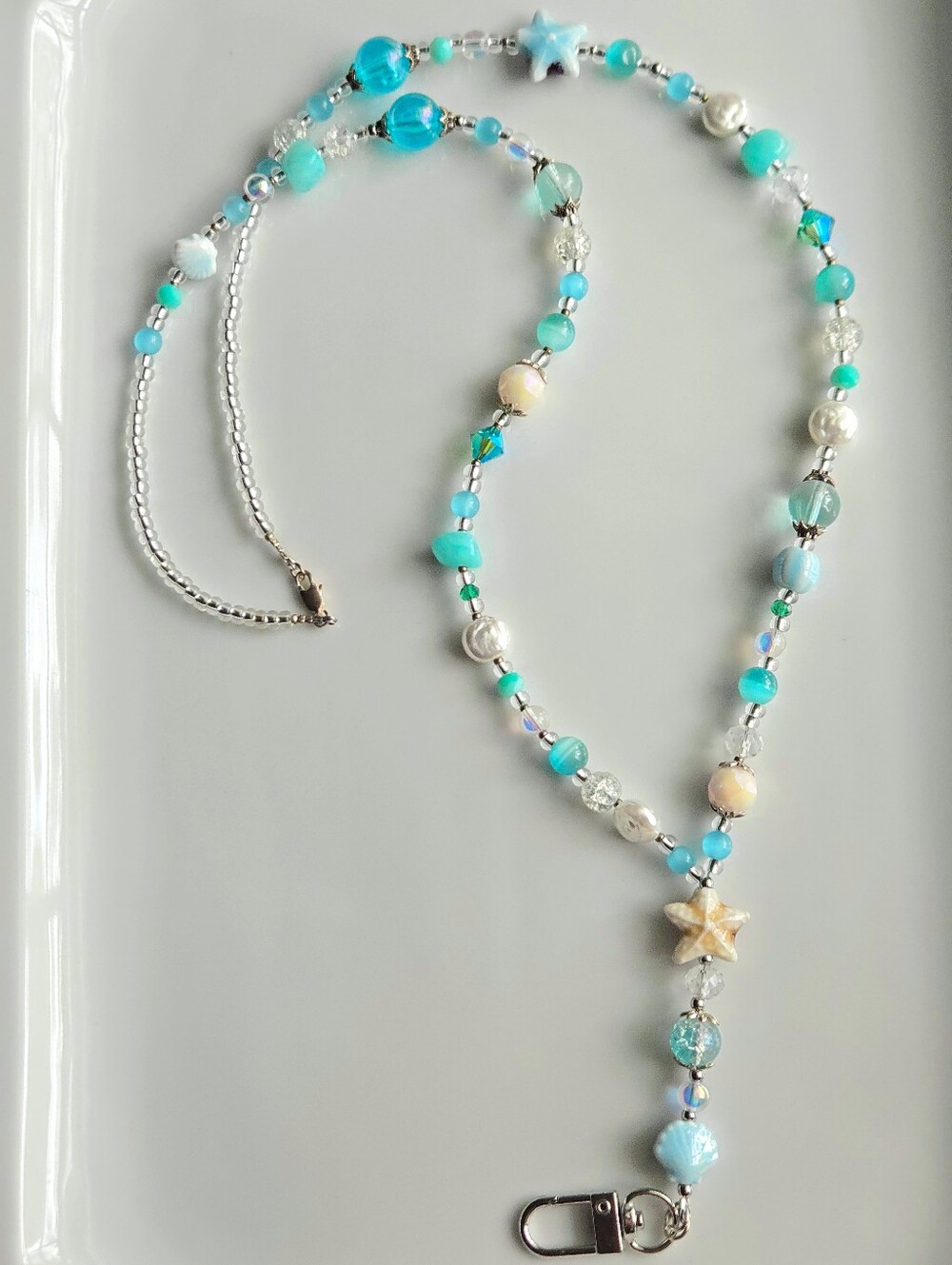 Beachy Beaded Lanyard Necklace